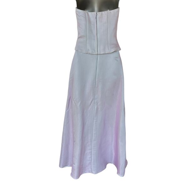 Vintage Jessica McClintock Gunne Sax Prom Dress Light Purple Iridescent Size 3 - Picture 10 of 11